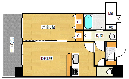 広島市南区宇品神田のマンションの間取り