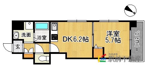 福岡市南区市崎のマンションの間取り