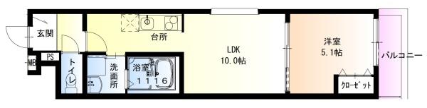 フジパレス助松町１番館の間取り