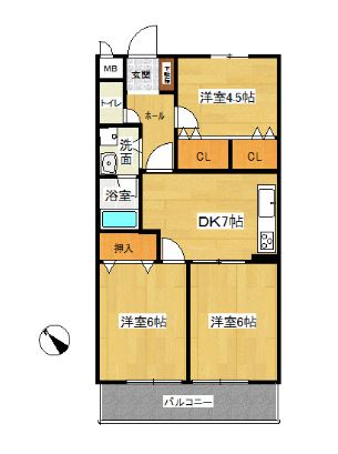 ライオンズマンション東戸塚の間取り