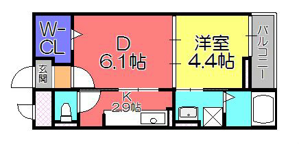 コンプリーション　アンソレイエの間取り