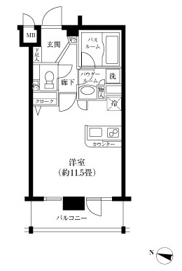 千代田区岩本町のマンションの間取り