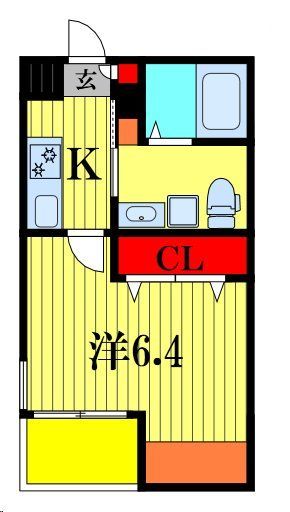 柏市つくしが丘のアパートの間取り