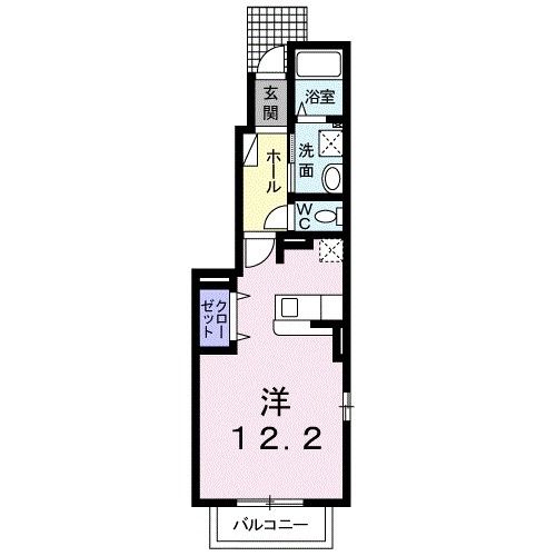 栃木市富士見町のアパートの間取り