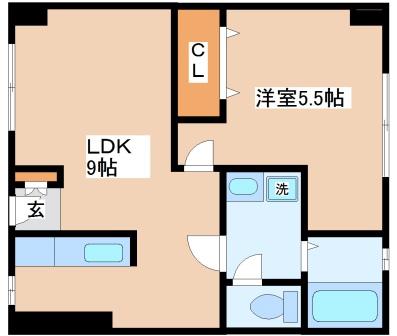 明石市大蔵本町のマンションの間取り