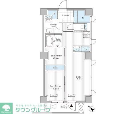 アスブルーム奥浅草の間取り