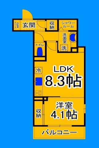 堺市堺区車之町東のアパートの間取り