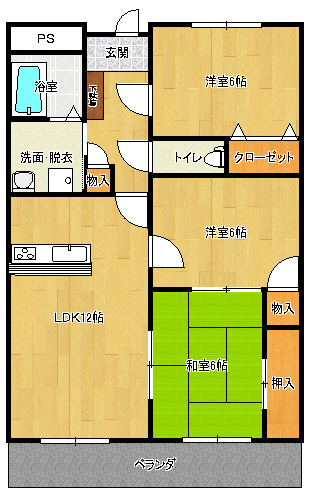 サンシャイン萩原の間取り