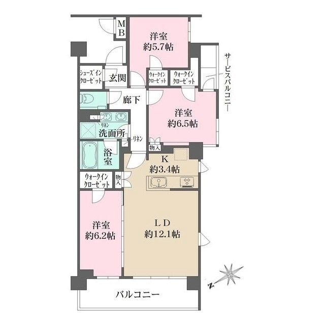 杉並区荻窪のマンションの間取り