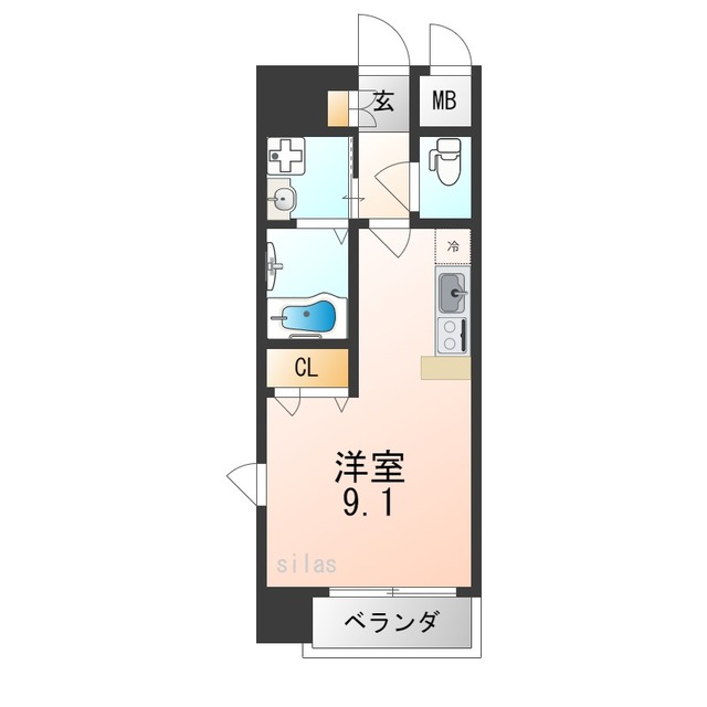 【川西市中央町のマンションの間取り】