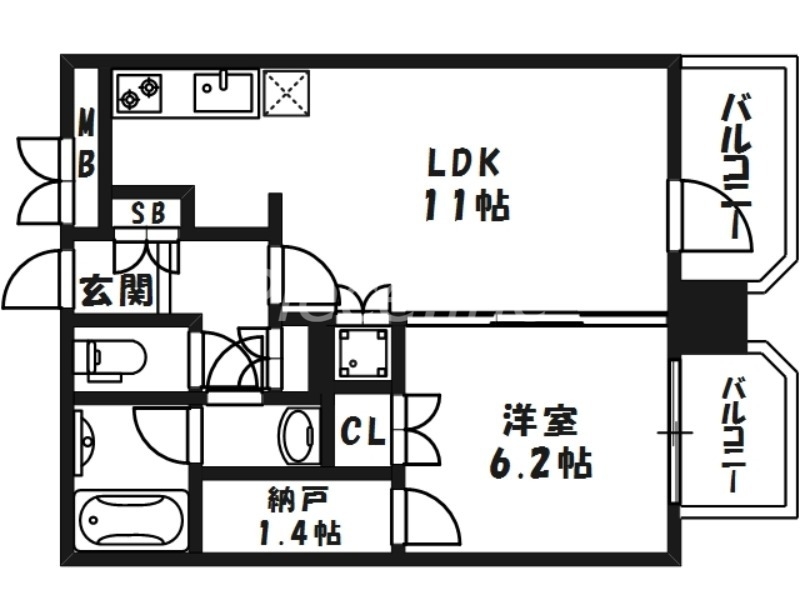 プレサンスNEO中之島公園の間取り