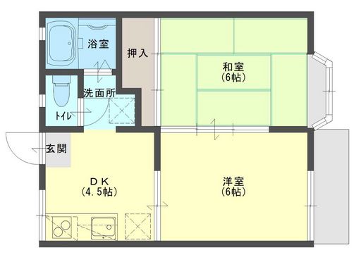 メゾンボータン水ヶ江の間取り