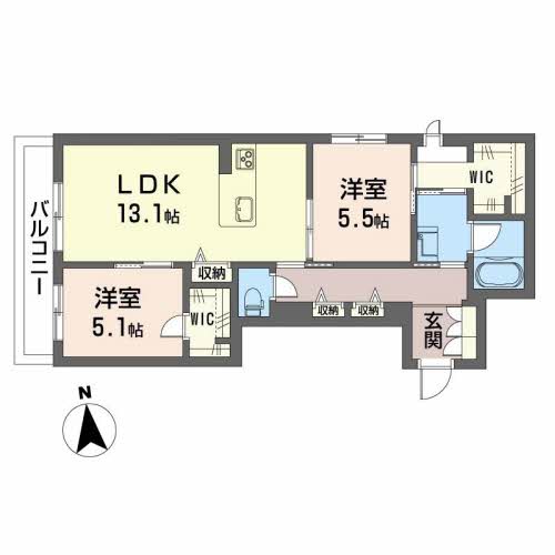 【堺市西区鳳北町のマンションの間取り】