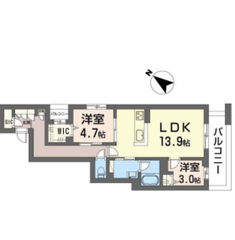 広島市西区古江新町のマンションの間取り