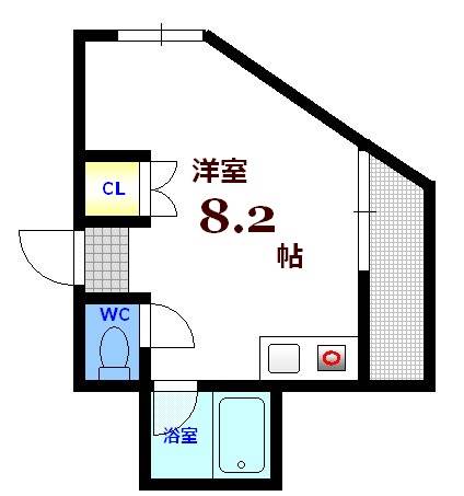 広島市中区吉島新町のマンションの間取り