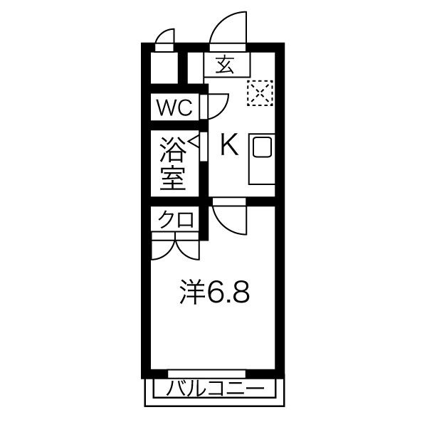 名古屋市千種区朝岡町のマンションの間取り