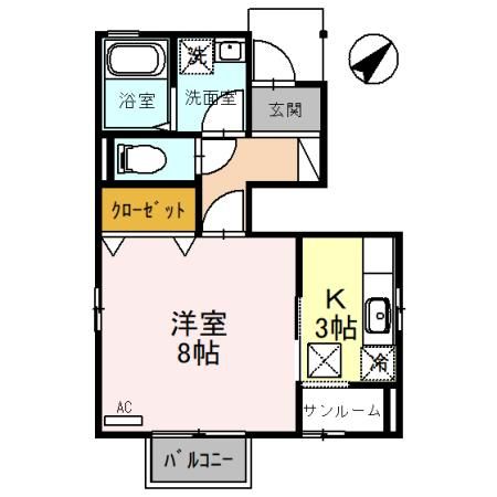 石川県金沢市円光寺２（アパート）の賃貸物件の間取り