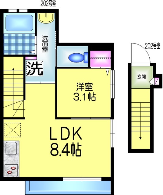 ピュアメゾン　Ｋの間取り