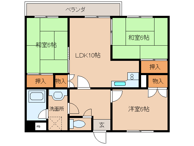 橿原市今井町のマンションの間取り