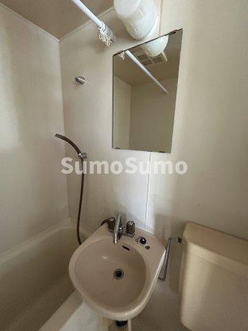 洗面設備　スペースが確保できる洗面所です