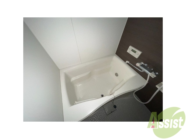 バス・シャワールーム　バスルームは狭すぎず、シャワーも浴びやすそうです。