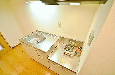 キッチン　2口ガスコンロが置けるキッチン