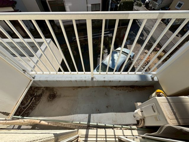 バルコニー　外からの目が気にならないバルコニーで洗濯物が干せます