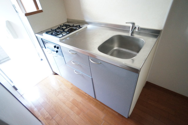 キッチン　お料理好きには嬉しい☆グリル付２口システムキッチン設置済♪