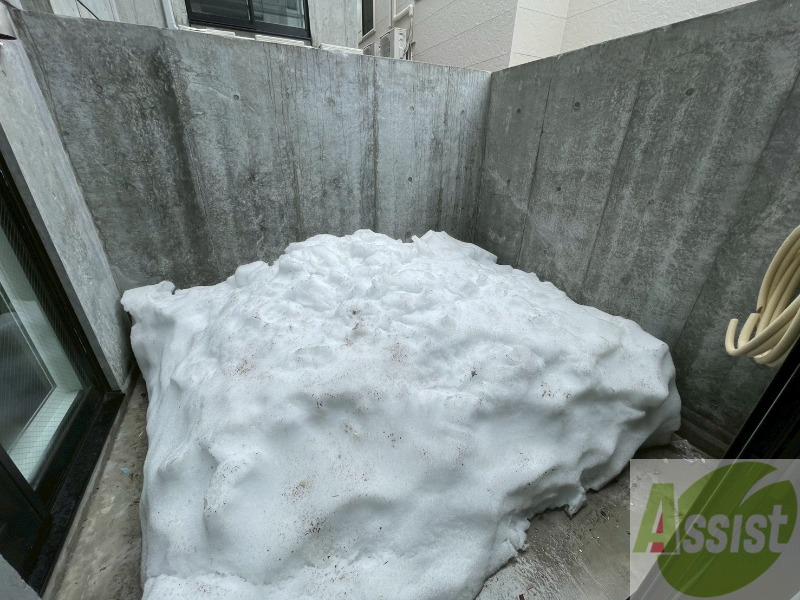 バルコニー　テラスがついているので洗濯物を干すこともできそう！