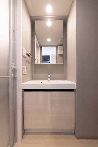 洗面設備　独立洗面化粧台が付いています