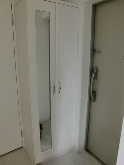 玄関　姿見付シューズボックス