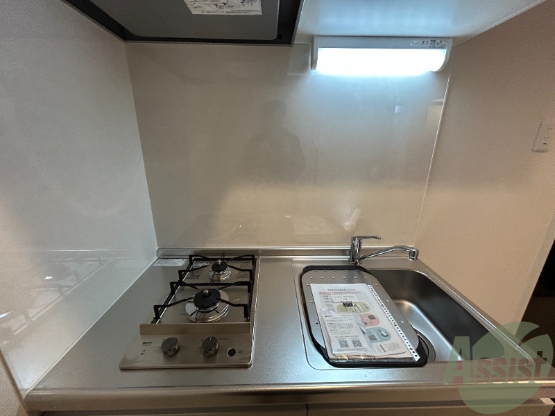 キッチン　キッチンです。２口のガスコンロが設置されています。