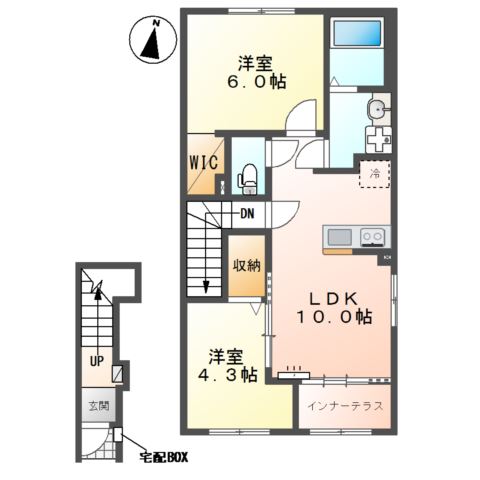 小田原市酒匂 アパートII期新築工事の間取り写真