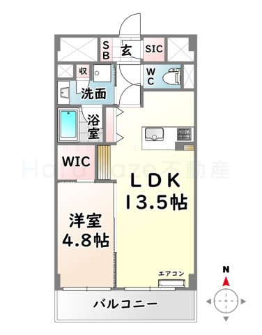 地下鉄名城線 瑞穂運動場東駅 徒歩7分 10階建 築4年の間取り写真