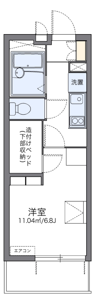 レオパレスアーク姫島の間取り写真