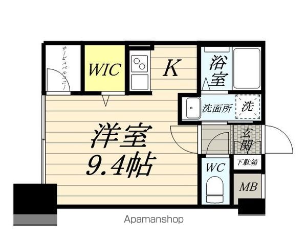 地下鉄箱崎線 中洲川端駅 徒歩13分 14階建 築10年の間取り写真