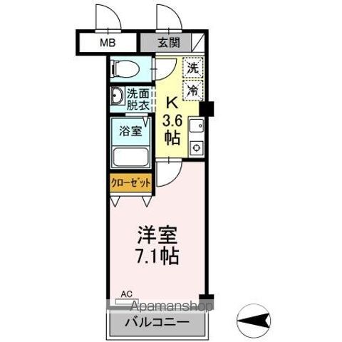 西武多摩川線 是政駅 徒歩3分 3階建 築23年の間取り写真