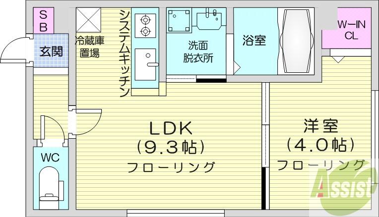 地下鉄東西線 菊水駅 徒歩14分 5階建 新築の間取り写真