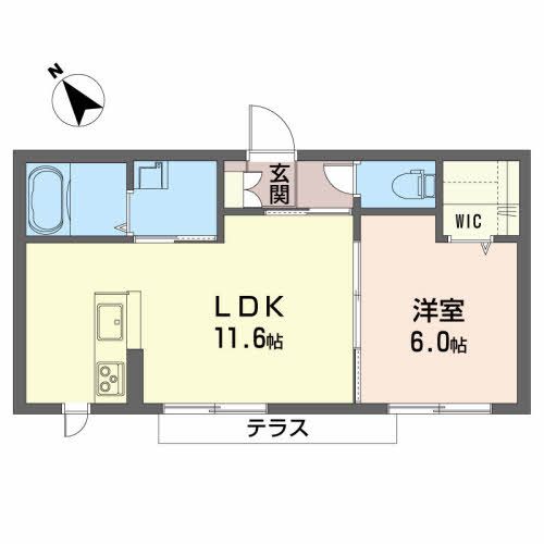シャーメゾン 田舎館の間取り写真