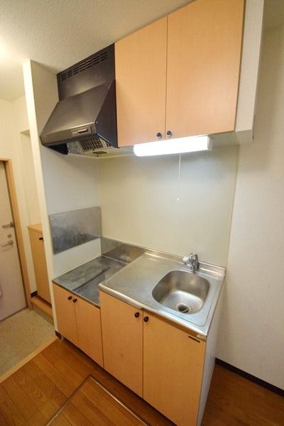多摩都市モノレール 多摩動物公園駅 徒歩5分 2階建 築25年のキッチン写真