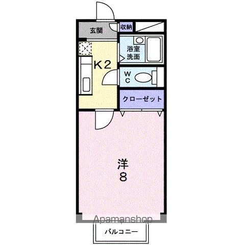 ＪＲ鹿児島本線 天拝山駅 徒歩14分 2階建 築29年の間取り写真
