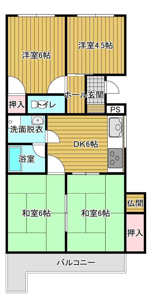 東峰マンション井尻の間取り写真