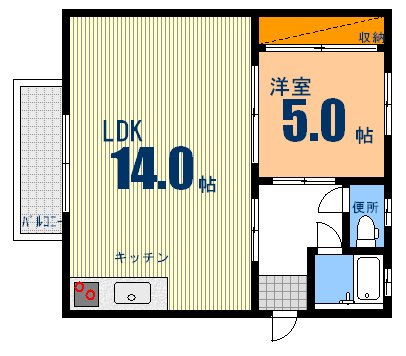 広島市中区舟入川口町のマンションの間取り