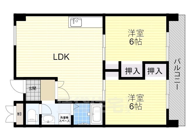 第2ユーロハイツ東豊中の間取り