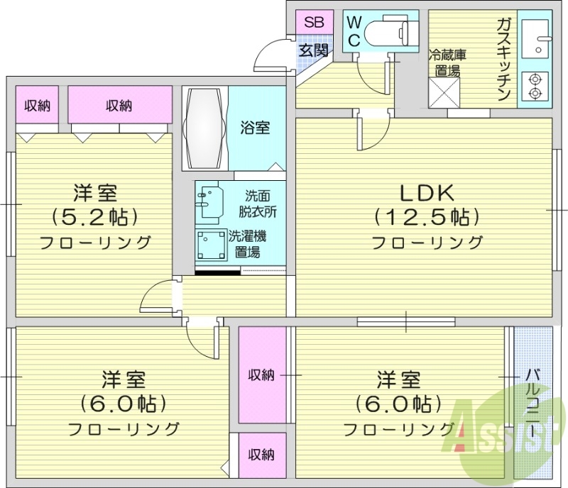 ハウスプリムヴェールの間取り