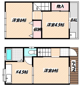 市川市宮久保のアパートの間取り