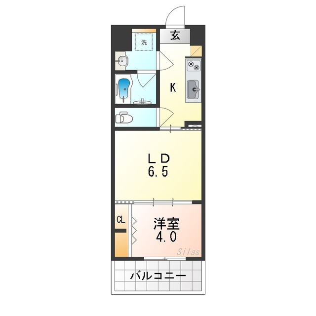 大阪市西成区玉出西のマンションの間取り