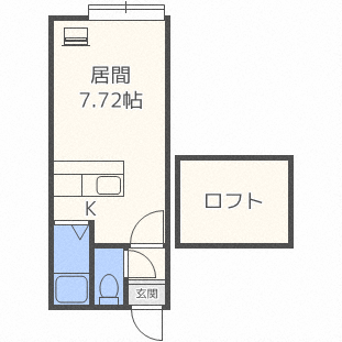 札幌市中央区北十四条西のアパートの間取り