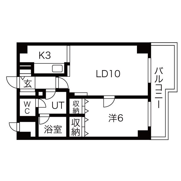 札幌市東区北三十一条東のマンションの間取り