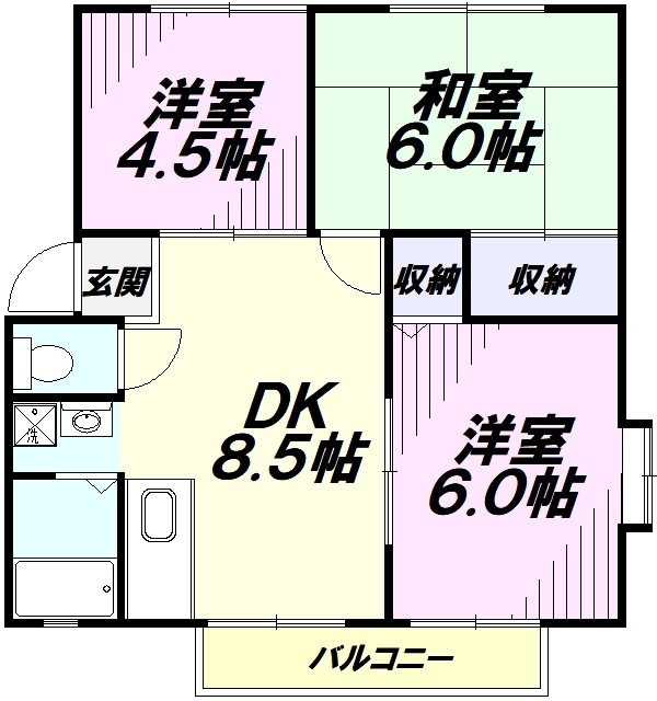 サンコートカシマＢの間取り